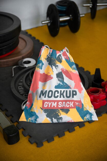 PSD diseño de maqueta de gymsack