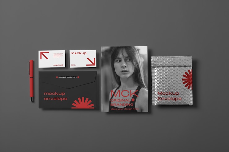 PSD diseño de maqueta de identidad de marca.