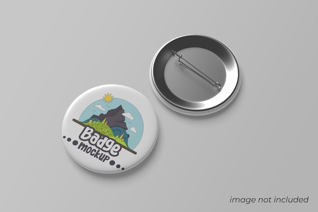 Diseño de maqueta de insignia de pin aislado