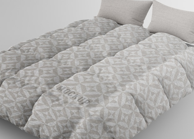PSD diseño de maqueta de juego de cama