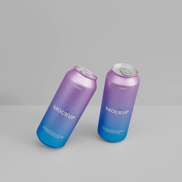 Diseño de maqueta de lata de refresco 3D