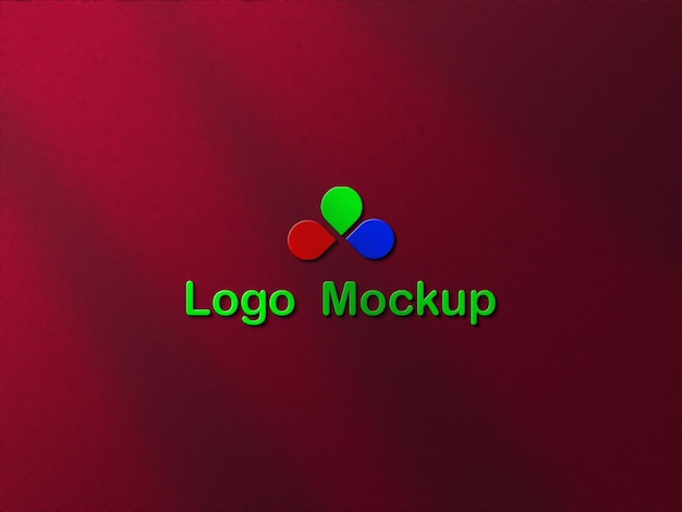 Diseño de maqueta de logotipo con colores