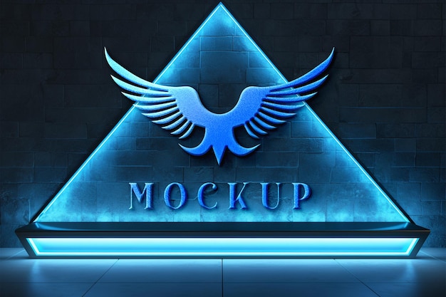 Diseño de maqueta de logotipo PSD