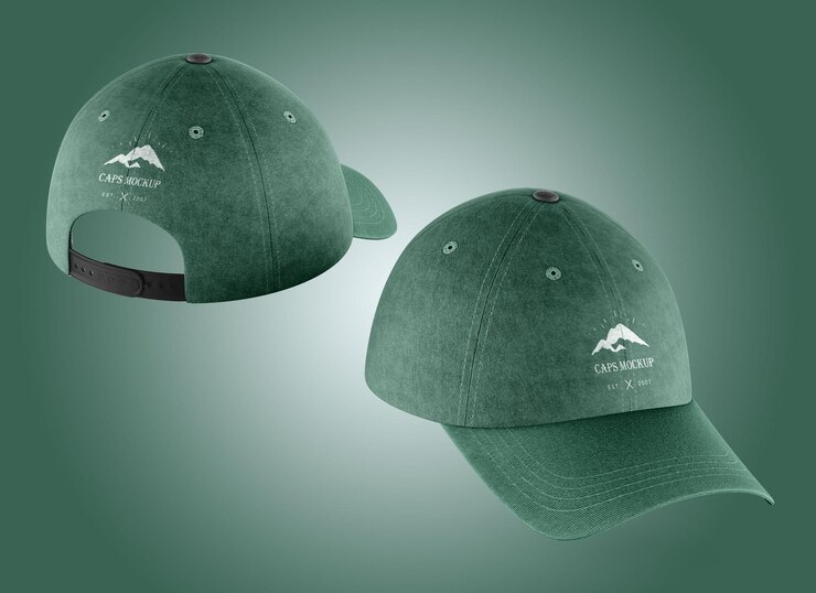PSD diseño de maqueta para la marca de la gorra