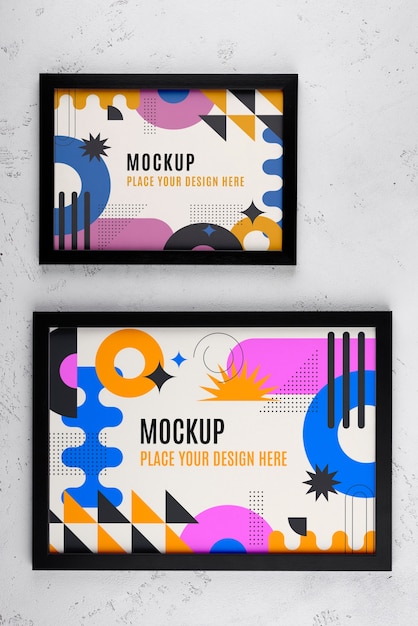 Diseño de maqueta de marco de fotos