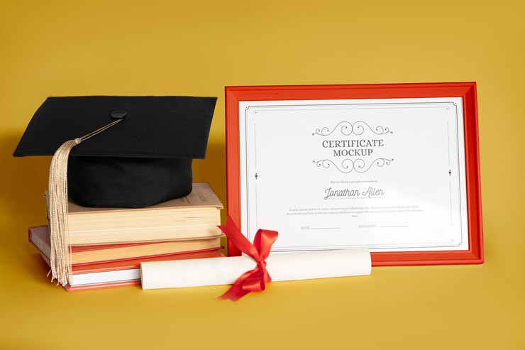 PSD diseño de maqueta de marco de graduación