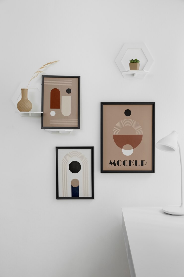Diseño de maqueta de marcos de galería