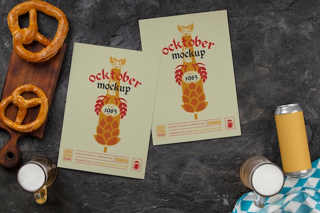 Diseño de la maqueta del menú del Oktoberfest