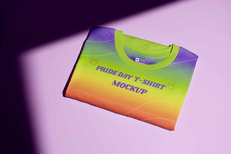 PSD diseño de la maqueta de merchandising del día del orgullo