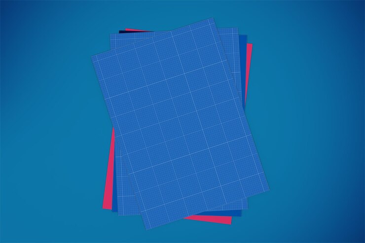 PSD diseño de maqueta de papel a4