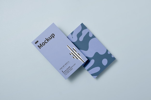 Diseño de maqueta de papelería de papel azul helado