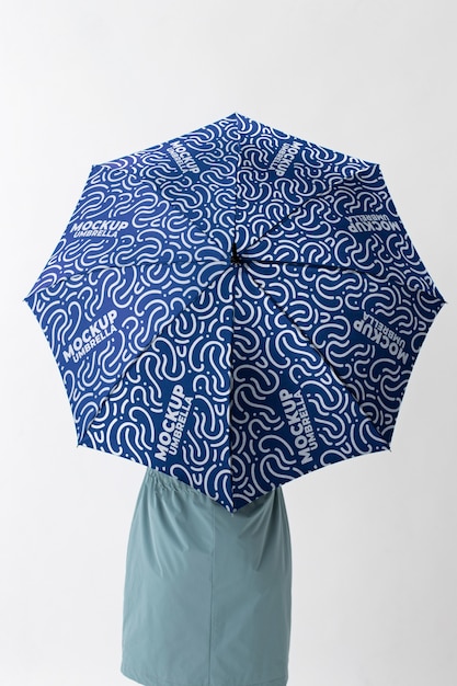 PSD diseño de maqueta de paraguas abierto