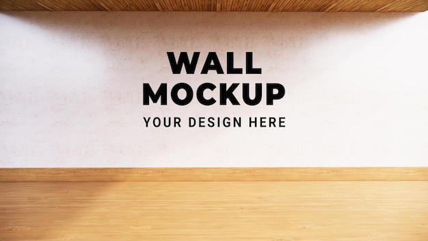 Diseño de maqueta de pared en renderizado 3d