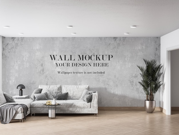 Diseño de maqueta de pared de sala de estar diaria