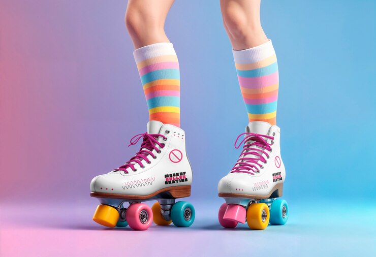 PSD diseño de la maqueta de patinaje sobre ruedas