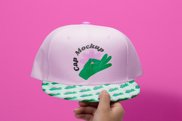 PSD diseño de maqueta de pico de gorra