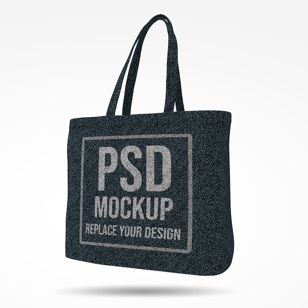 PSD diseño de maqueta de renderizado 3d de bolsa de asas