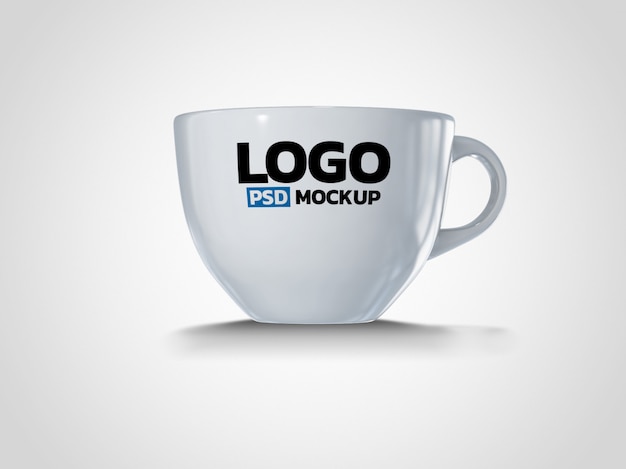 PSD diseño de maqueta de renderizado 3d de taza de café