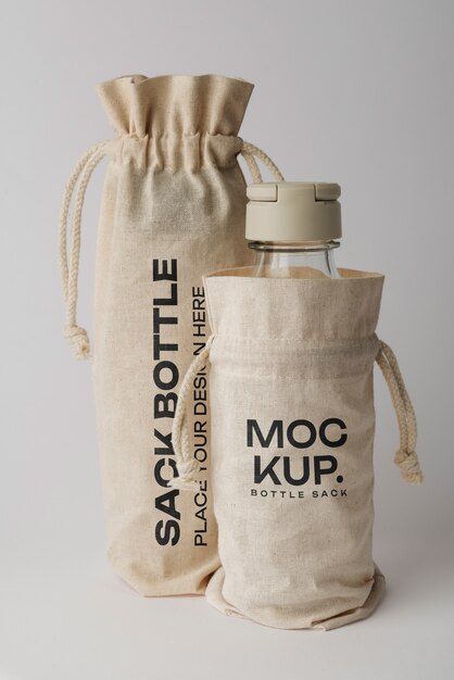 Diseño de maqueta de saco de botella