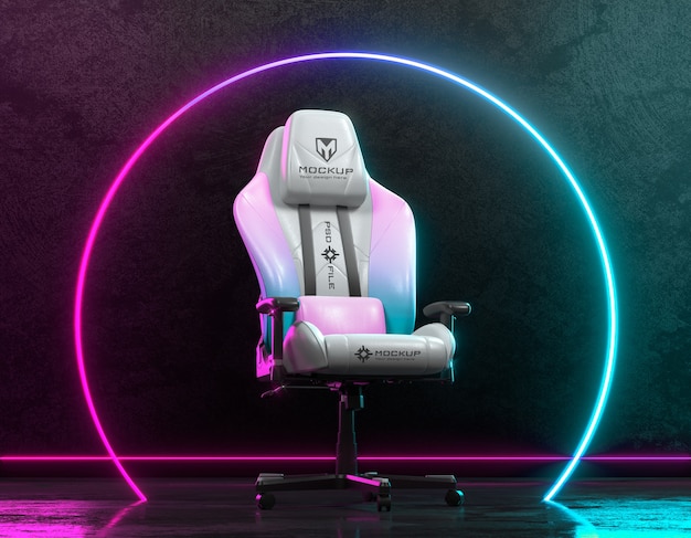 PSD diseño de maqueta de silla de jugador