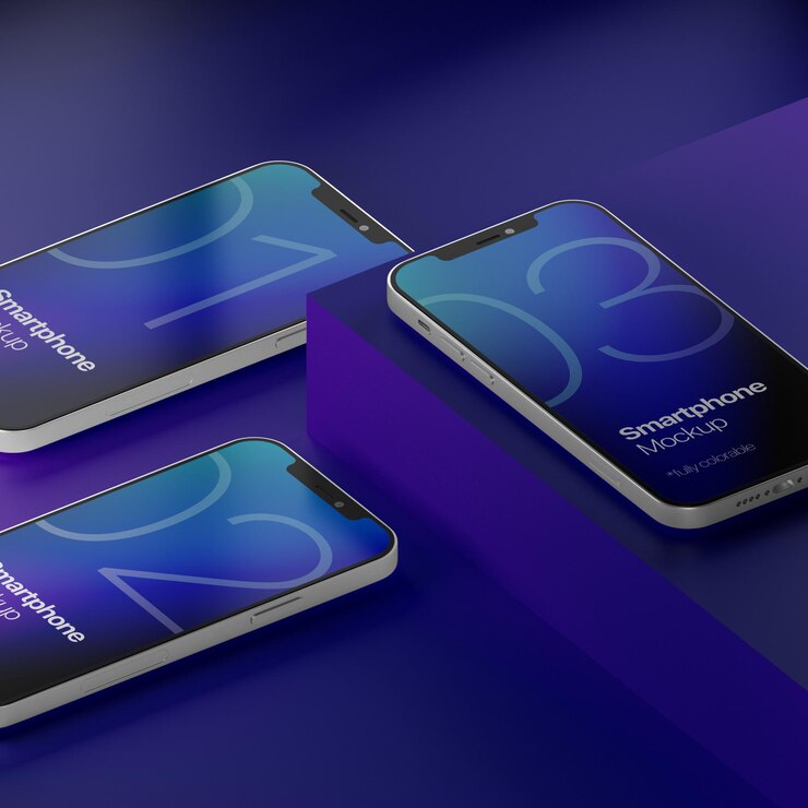 Diseño de maqueta de smartphone aislado