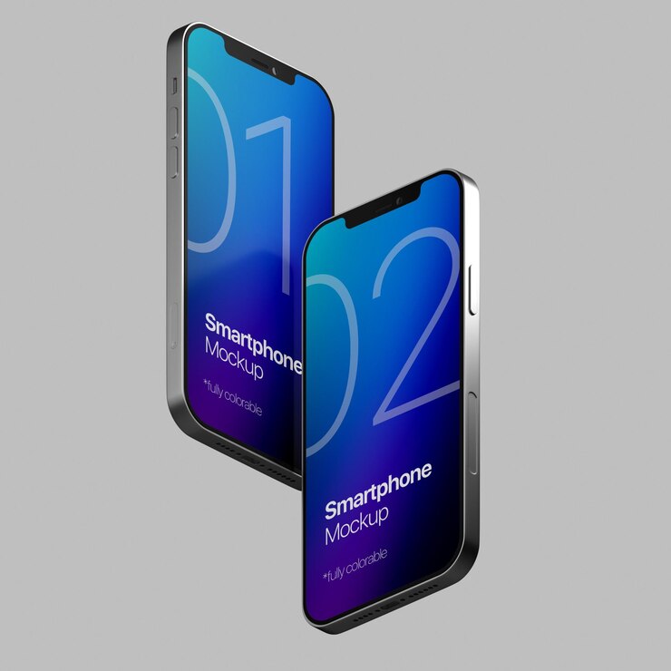 Diseño de maqueta de smartphone aislado