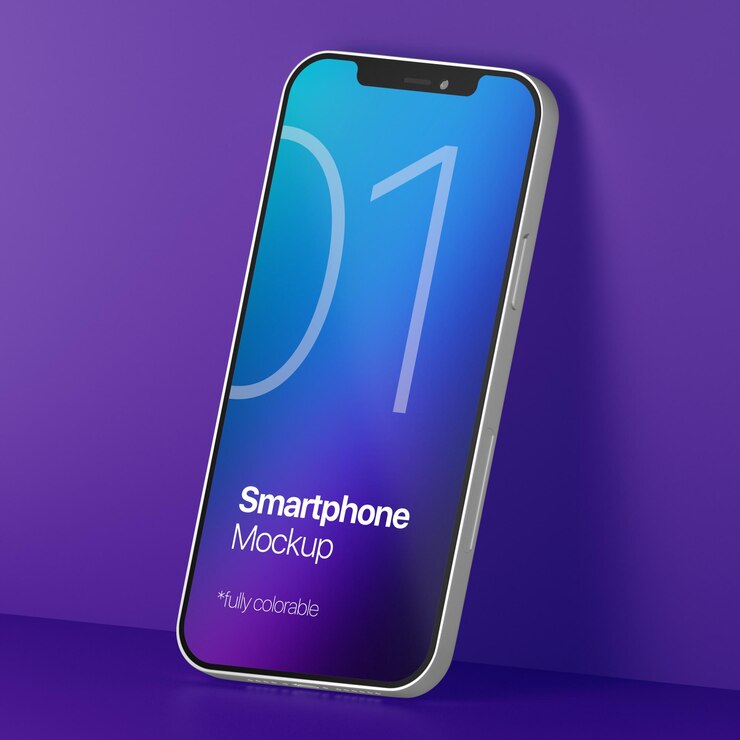 Diseño de maqueta de smartphone aislado
