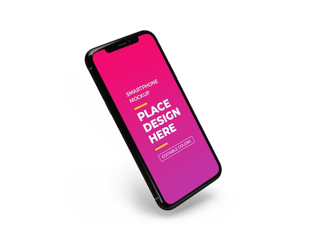 Diseño de maqueta de smartphone moderno aislado