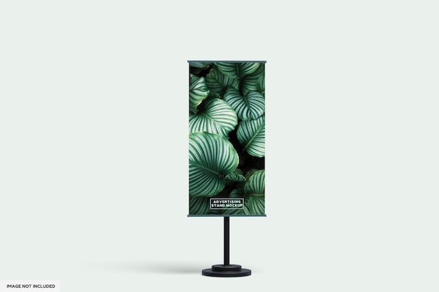 Diseño de maqueta de soporte de publicidad de hoja aislado