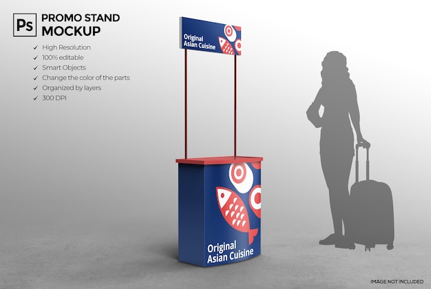 Diseño de maqueta de stand publicitario.