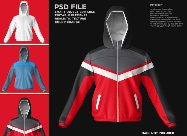 PSD diseño de una maqueta de sudadera con capucha