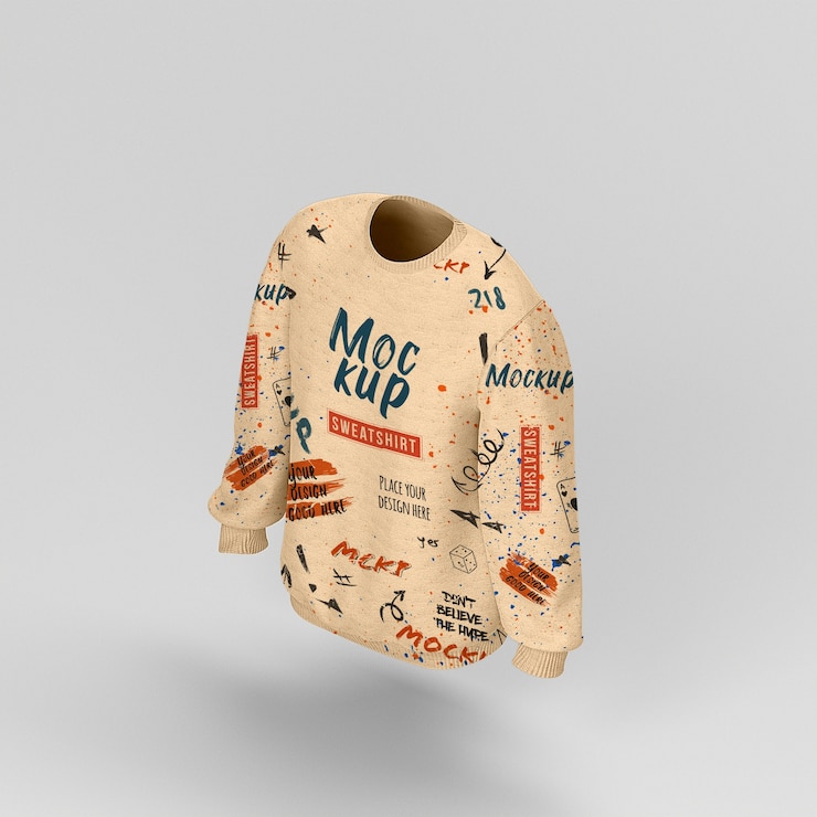 PSD diseño de maqueta de sudadera.