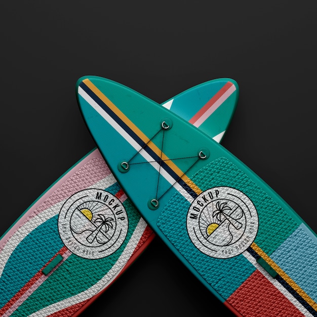 PSD diseño de maqueta de tabla de surf