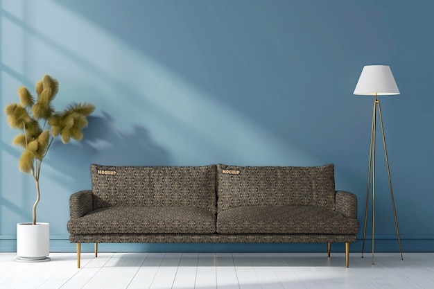 Diseño de maqueta de tapicería de sofá
