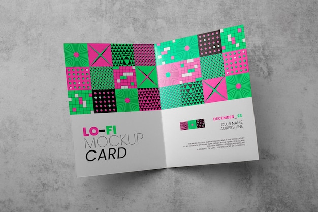 PSD diseño de maqueta de tarjeta de folleto de estudio