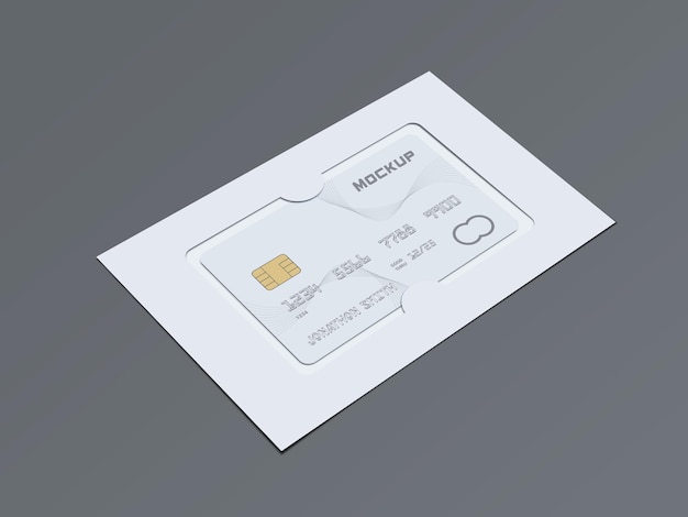 Diseño de maqueta de tarjeta plástica de tarjeta de débito