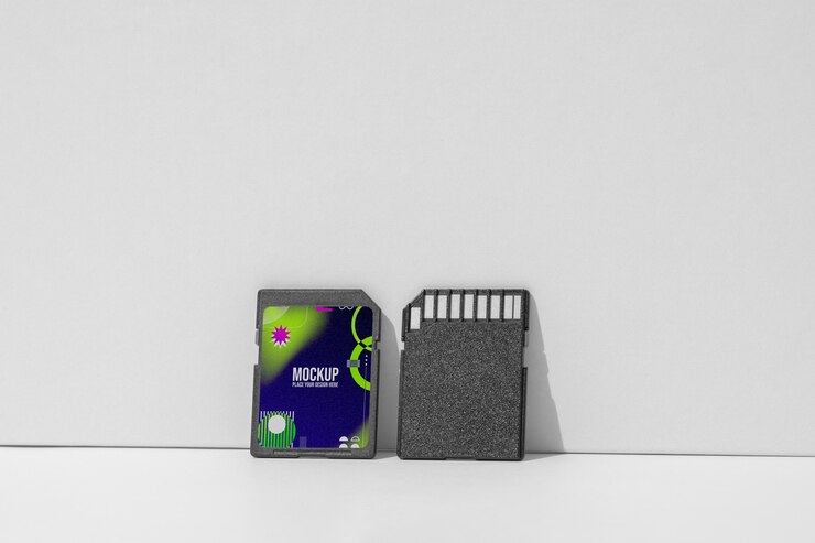 PSD diseño de maqueta de tarjeta sd