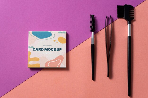 Diseño de maqueta de tarjeta de visita de belleza