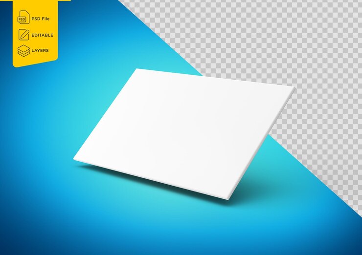 PSD un diseño de maqueta de tarjeta de visita blanca limpia que muestra una plantilla de tarjeta de marca ilustración 3d
