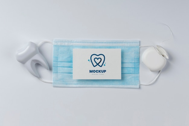 PSD diseño de maqueta de tarjeta de visita dental.