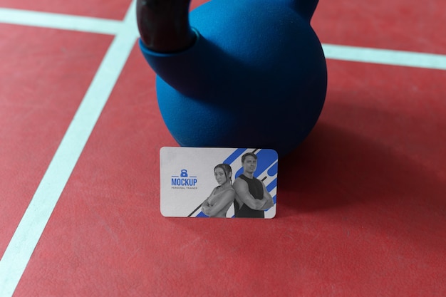 PSD diseño de maqueta de tarjeta de visita de gimnasio