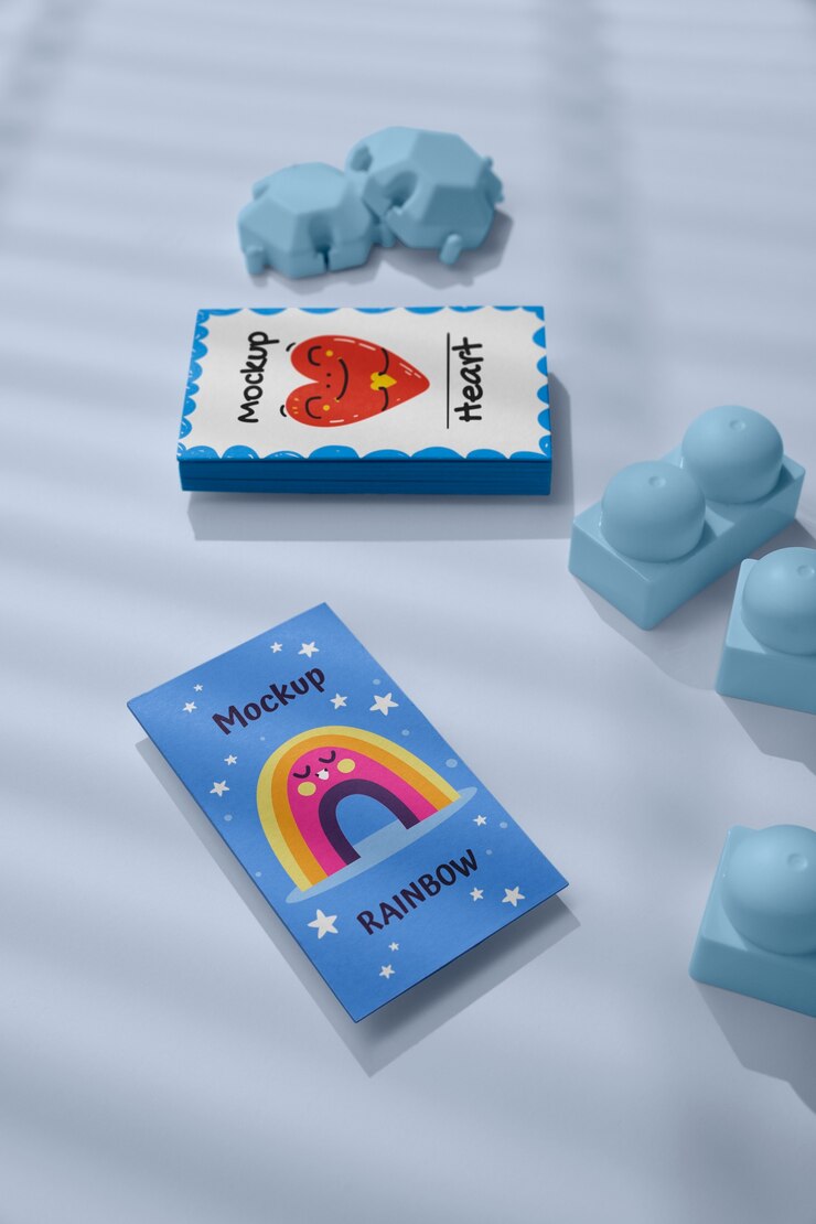 PSD diseño de maqueta de tarjetas flash
