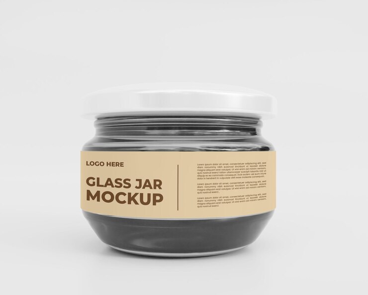 Diseño de maqueta de tarro de cristal 3D