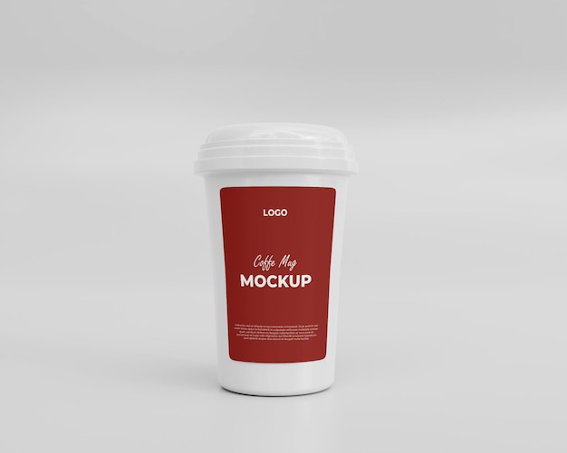 PSD diseño de maqueta de taza de café 3d