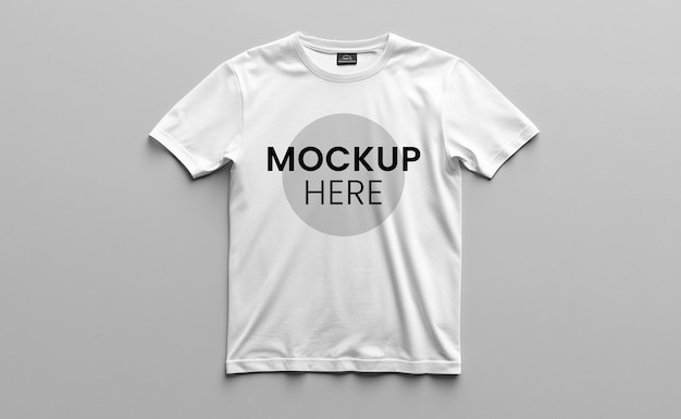 Diseño de maqueta de tee blanco con características personalizables