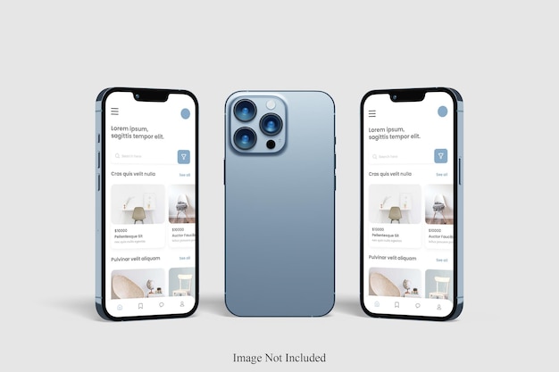 Diseño de maqueta de teléfono 13 pro max