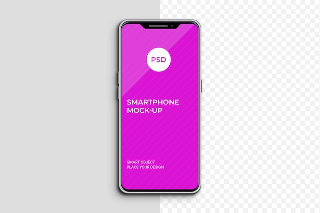 Diseño de maqueta de teléfono simple aislado PSD