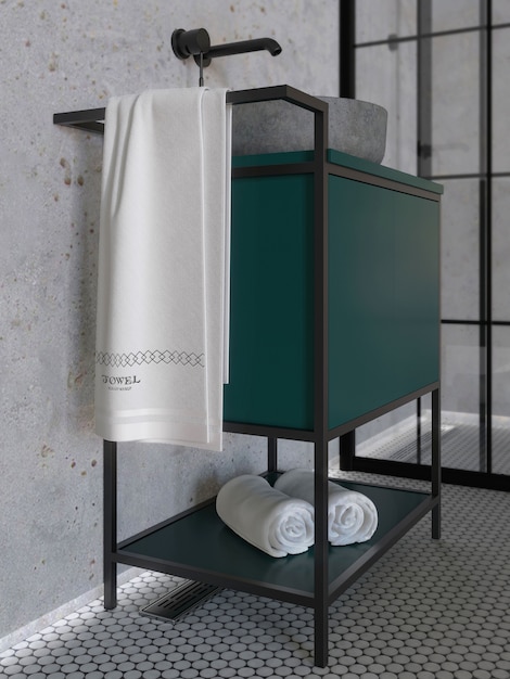 Diseño de maqueta de toalla de baño