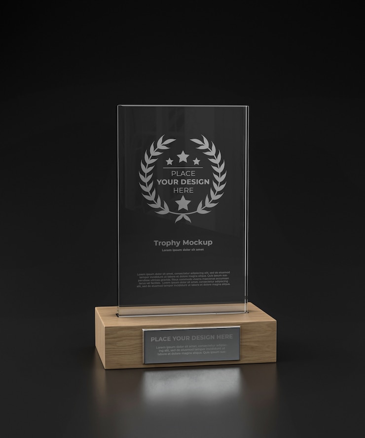 PSD diseño de maqueta de trofeo