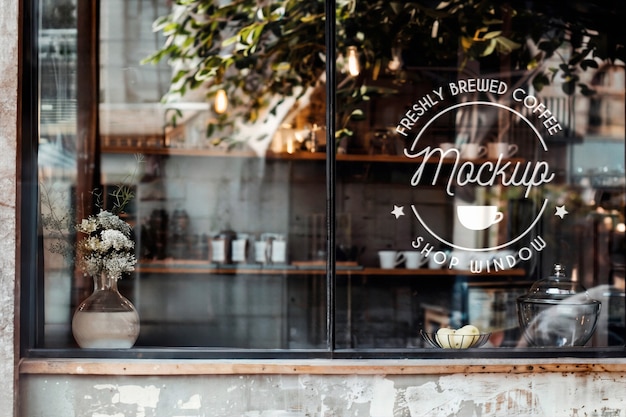 Diseño de la maqueta de la ventana de la cafetería